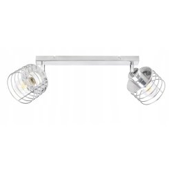 LAMPA plafon żyrandol ruch loft klosz drut chrom