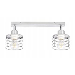 LAMPA plafon żyrandol ruch loft klosz drut chrom