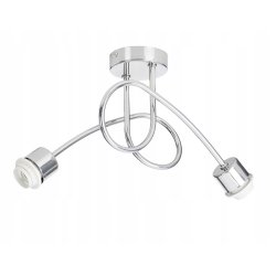 Lampa sufitowa żyrandol loft na E27 chrom klosze 2