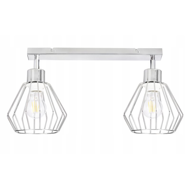 LAMPA plafon żyrandol ruch loft drut brylant chrom