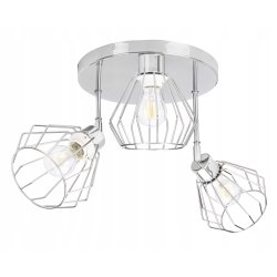LAMPA plafon żyrandol ruch loft drut brylant chrom