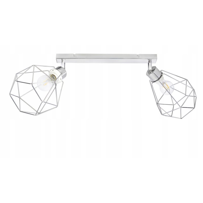 LAMPA plafon żyrandol ruch loft drut diament chrom