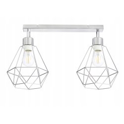 LAMPA plafon żyrandol ruch loft drut diament chrom