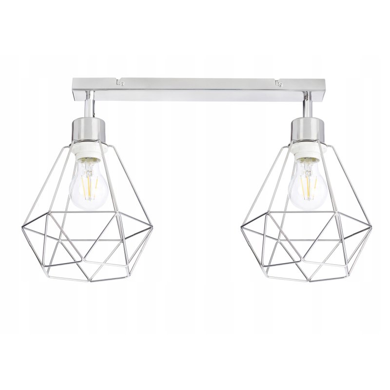 LAMPA plafon żyrandol ruch loft drut diament chrom