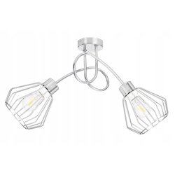 Lampa sufitowa żyrandol loft na E27 chrom klosze 2