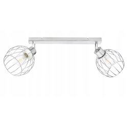 LAMPA plafon żyrandol ruch loft drut 2 kulka chrom
