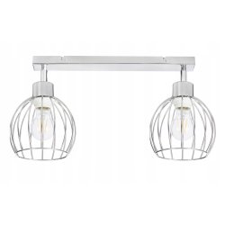 LAMPA plafon żyrandol ruch loft drut 2 kulka chrom