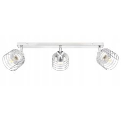 LAMPA plafon żyrandol ruch loft klosz drut chrom