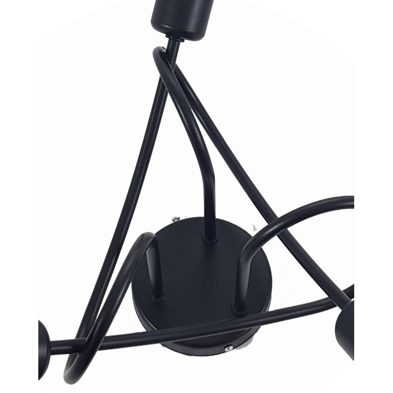 Lampa SUFITOWA żyrandol WISZĄCA LOFT plafon drut 3