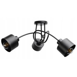 Lampa SUFITOWA żyrandol WISZĄCA LOFT METAL kubek 3