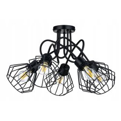 Lampa SUFITOWA żyrandol WISZĄCA LOFT drut BRYLANT