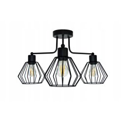 Lampa sufitowa żyrandol wisząca drut na 3 klosze