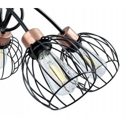 Lampa SUFITOWA żyrandol WISZĄCA LOFT drut KULA 5