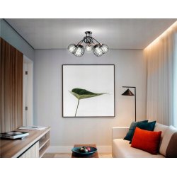 Lampa SUFITOWA żyrandol WISZĄCA LOFT drut KULA 5