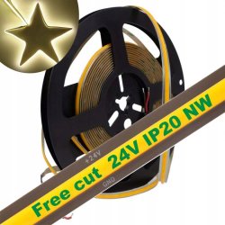 Taśma LED COB 24V 9W 8mm 480d/mb Neon NEUTRALNY 1m FREE CUT cięta co 1mm
