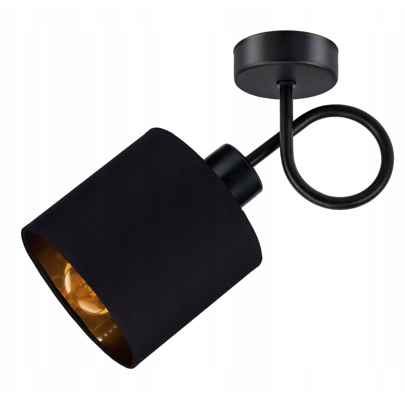 LAMPA KINKIET ścienny STAŁY E27 LOFT ABAŻUR złoty