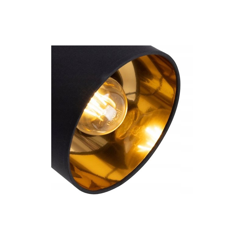 LAMPA KINKIET ścienny STAŁY E27 LOFT ABAŻUR złoty