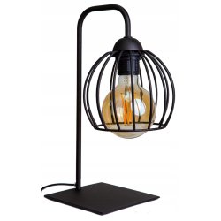 Lampka nocna biurkowa Lampa stołowa loft KLOSZ DRUT z włącznikiem led E27