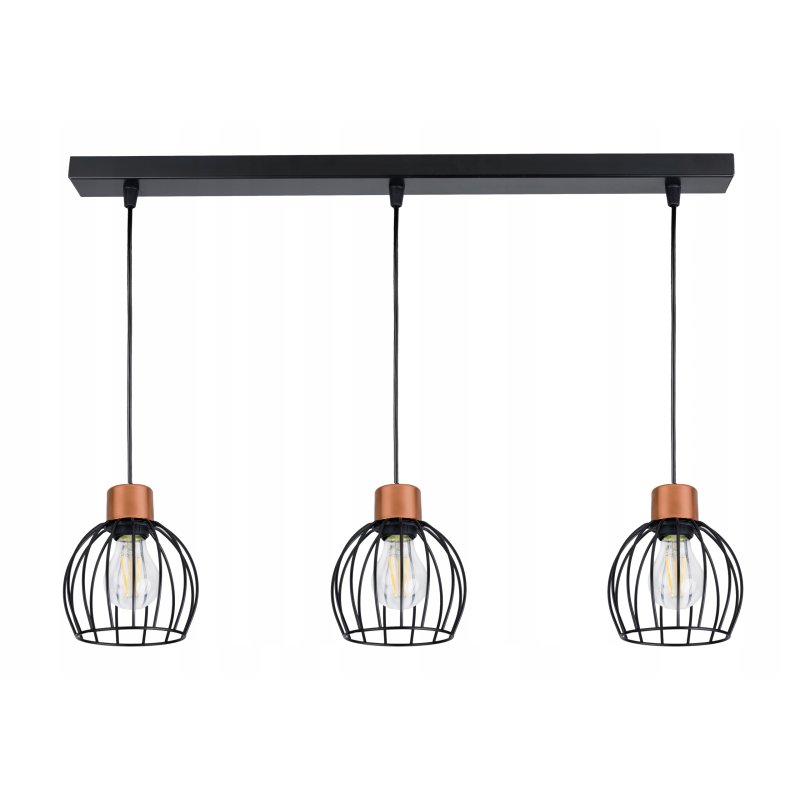 LAMPA WISZĄCA ZWIS żyrandol sufit loft drut KULA 3