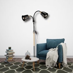 Lampa podłogowa Berge Londyn E27 30 W beżowy, czarny