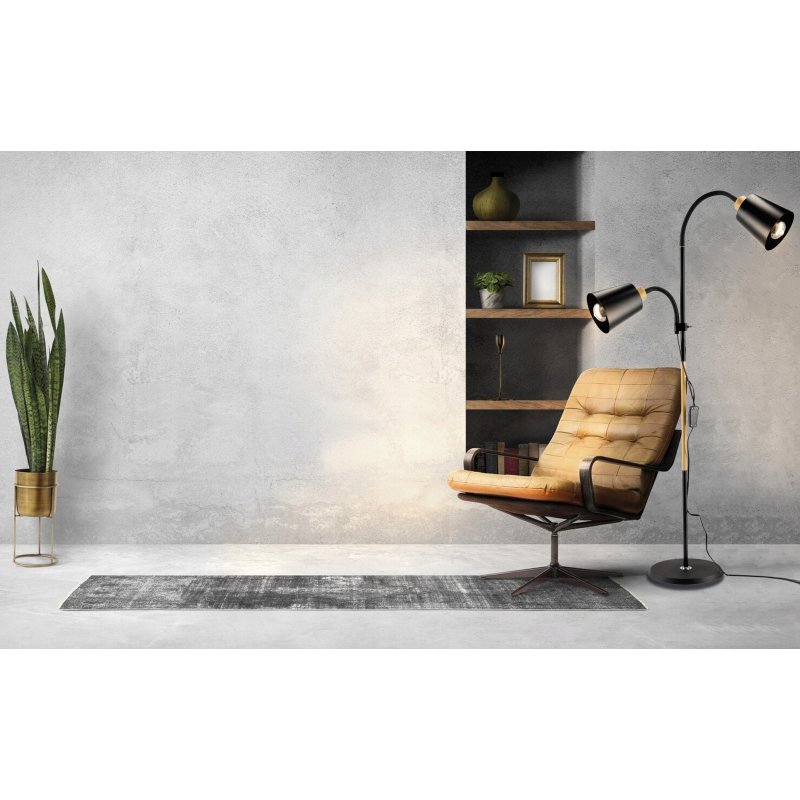 Lampa podłogowa Berge Londyn E27 30 W beżowy, czarny