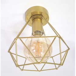 LAMPA stała sufitowa plafon Loft klosz diament E27