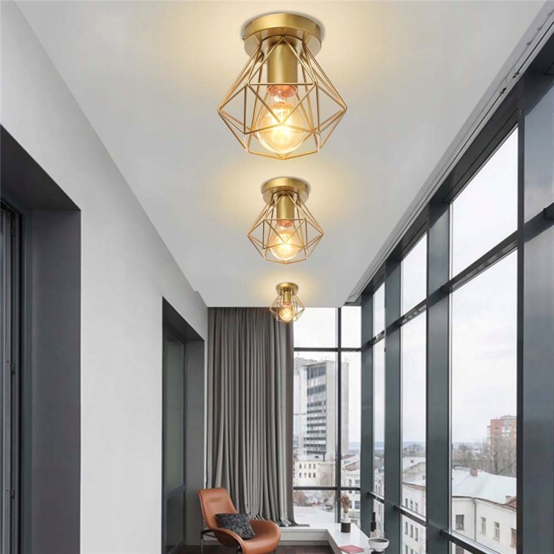 LAMPA stała sufitowa plafon Loft klosz diament E27