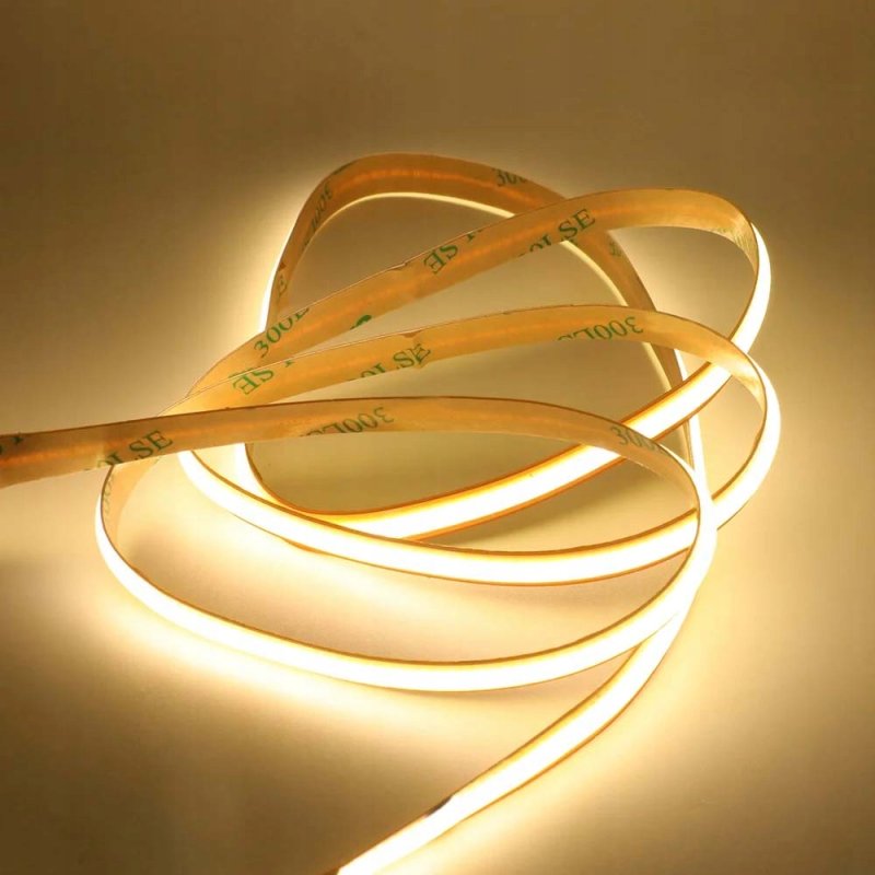 Taśma LED COB 24V 9W 8mm 480d/mb Neon CIEPŁY 1m FREE CUT cięta co 1mm