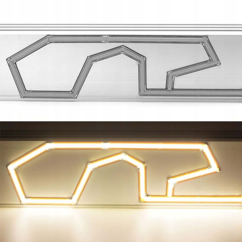 Taśma LED COB 24V 9W 8mm 480d/mb Neon CIEPŁY 1m FREE CUT cięta co 1mm