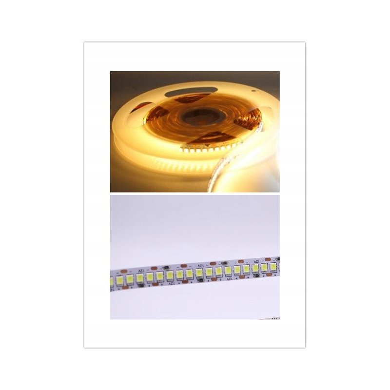 SUPER MOCNA Taśma LED PREMIUM 12V SMD2835 IP20 barwa biała CIEPŁA 240d 1mb