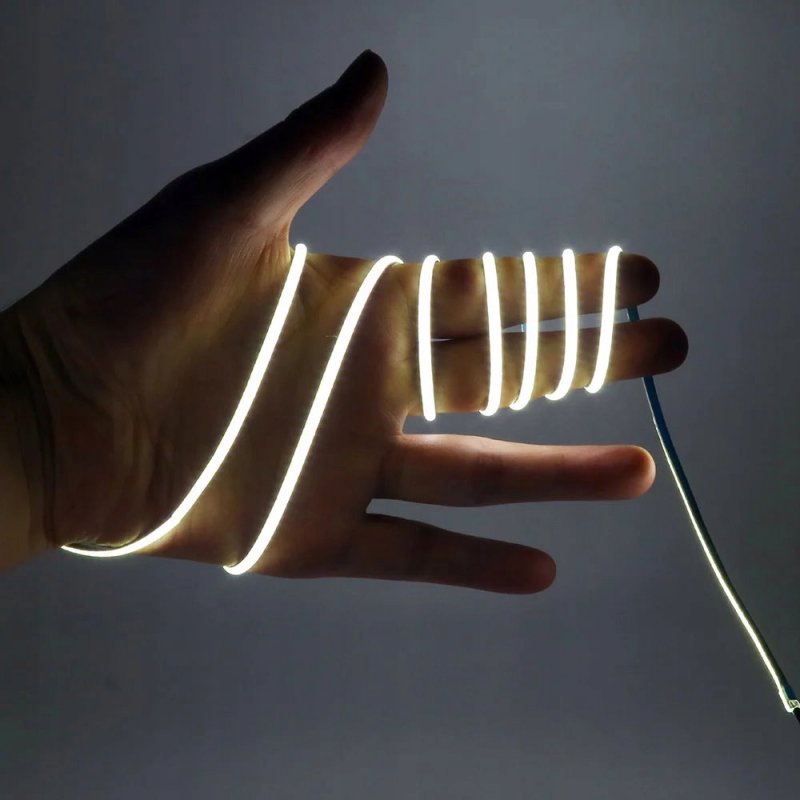 Taśma LED 24V COB WĄSKA 3mm 384diod/m 7W/m neon linia biały neutralny 1mb