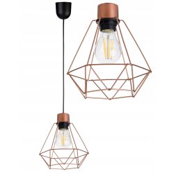 Lampa wisząca zwis żyrandol sufiowa loft diament 1