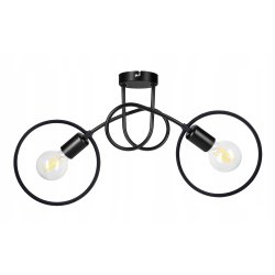 Lampa wisząca sufitowa Loft koło kręcona na 2x E27