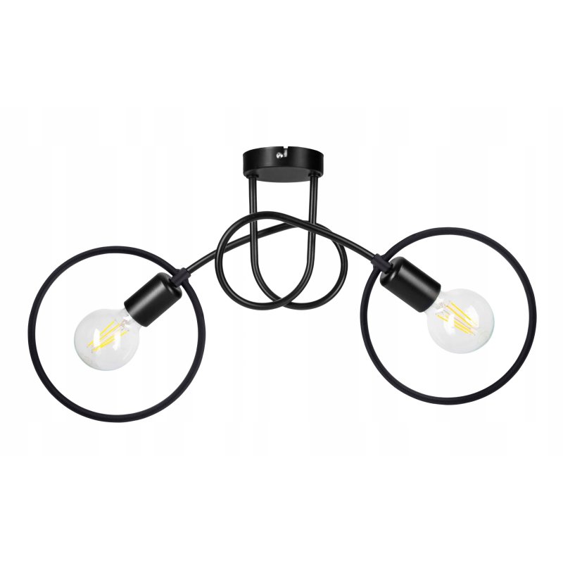 Lampa wisząca sufitowa Loft koło kręcona na 2x E27