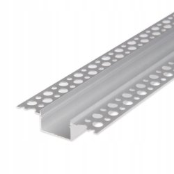 PROFIL aluminiowy XL szeroki do taśm led do płyt karton-gips KG + KLOSZ 2m