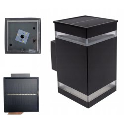 Lampa PREMIUM Elewacyjna Solarna Ogrodowa Kinkiet solarny LED NW góra dół