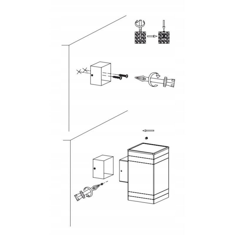Lampa PREMIUM Elewacyjna Solarna Ogrodowa Kinkiet solarny LED NW góra dół