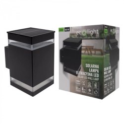 Lampa PREMIUM Elewacyjna Solarna Ogrodowa Kinkiet solarny LED NW góra dół