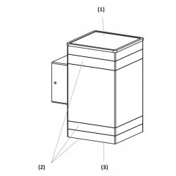 Lampa PREMIUM Elewacyjna Solarna Ogrodowa Kinkiet solarny LED NW góra dół