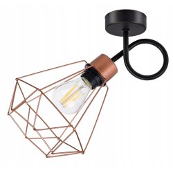 Lampa kinkiet E27 ścienny stały loft drut Diament