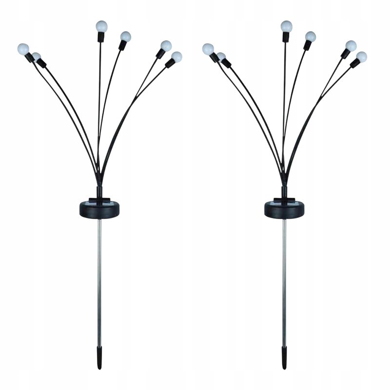 Zestaw 2x Lampka ogrodowa SOLARNA WW wbijana LAMPA Firefly ruchome kulki
