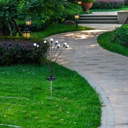 Zestaw 2x Lampka ogrodowa SOLARNA WW wbijana LAMPA Firefly ruchome kulki