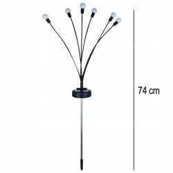 Zestaw 2x Lampka ogrodowa SOLARNA WW wbijana LAMPA Firefly ruchome kulki