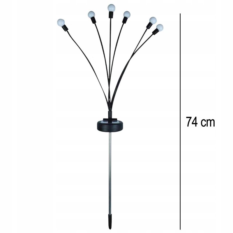 Zestaw 2x Lampka ogrodowa SOLARNA WW wbijana LAMPA Firefly ruchome kulki