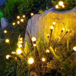 Zestaw 2x Lampka ogrodowa SOLARNA WW wbijana LAMPA Firefly ruchome kulki