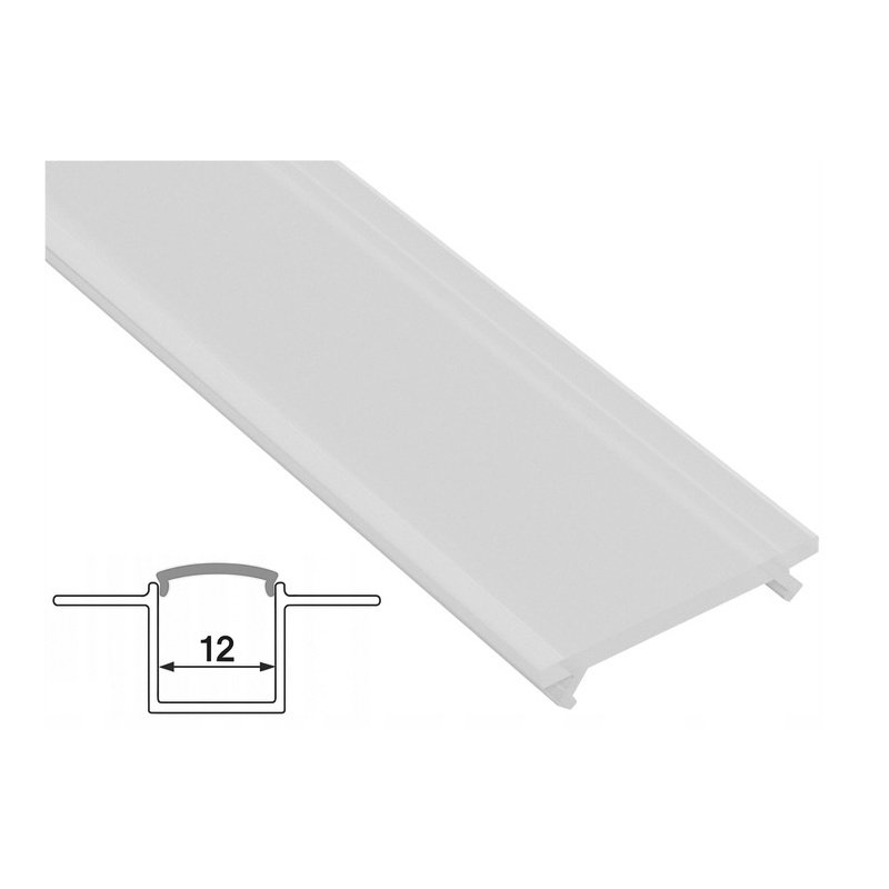 2mb KLOSZ PCV MLECZNY 12mm do PROFILI ALUMINIOWYCH do płyt GK karton-gips