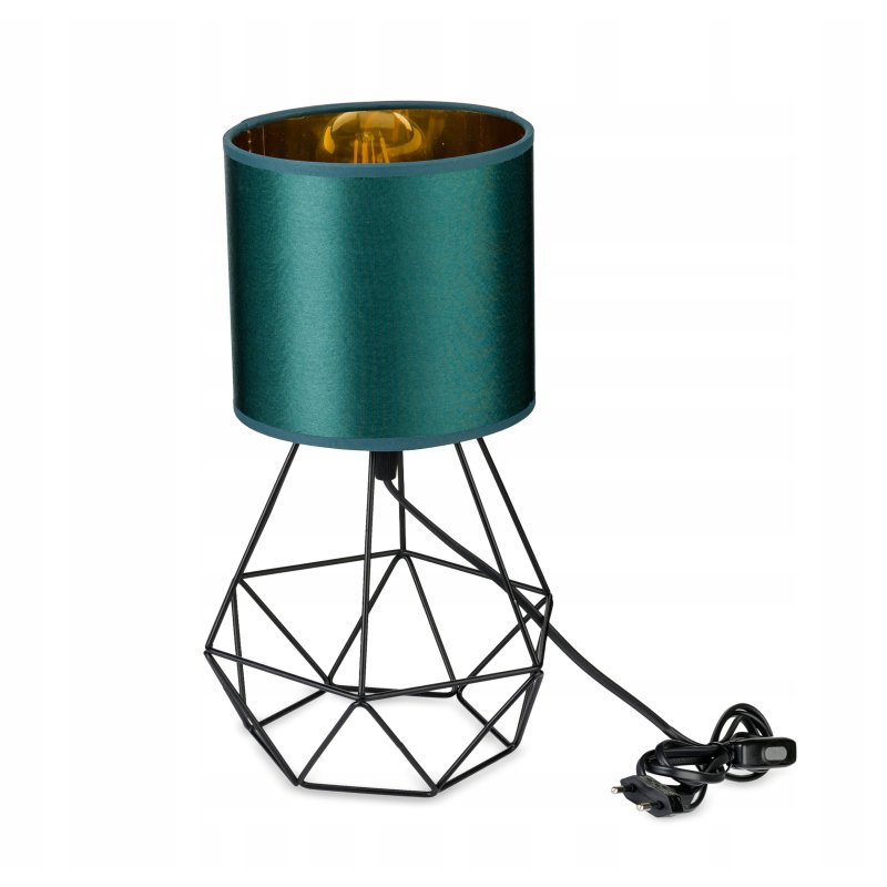 Lampka nocna Lampa stołowa loft na led E27 Abażur