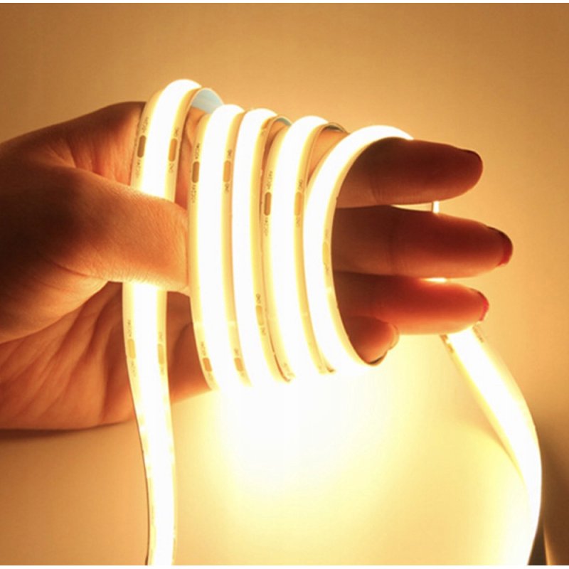 Taśma LED COB MOCNA 24V 528 diod/m 14W/m barwa biała CIEPŁA PRO 5mb