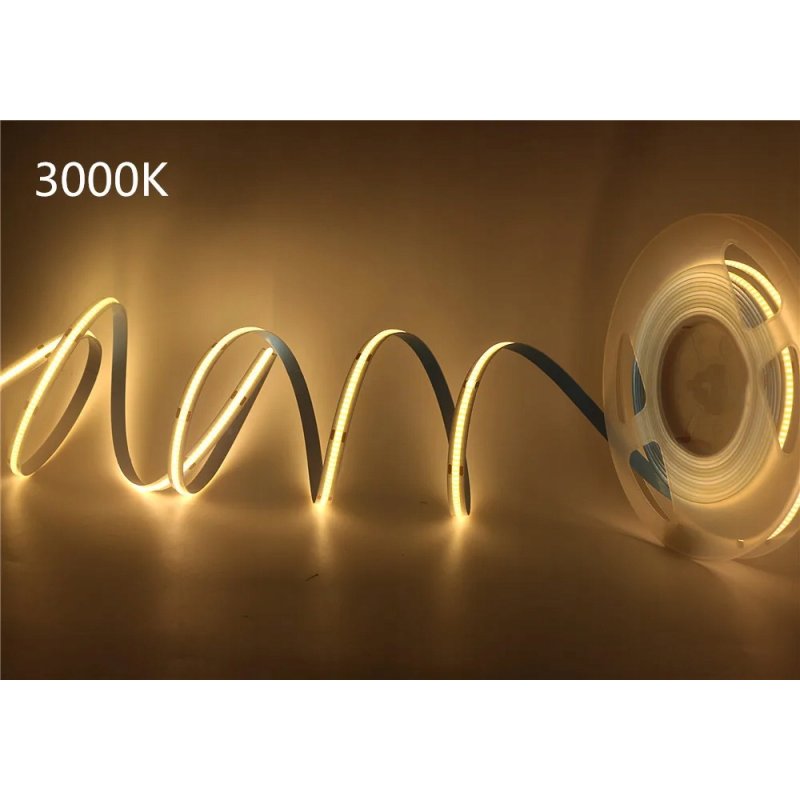 Taśma LED COB MOCNA 24V 528 diod/m 14W/m barwa biała CIEPŁA PRO 5mb