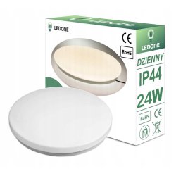 PLAFON lampa sufitowa PŁASKA LED IP44 24W CCD NW
